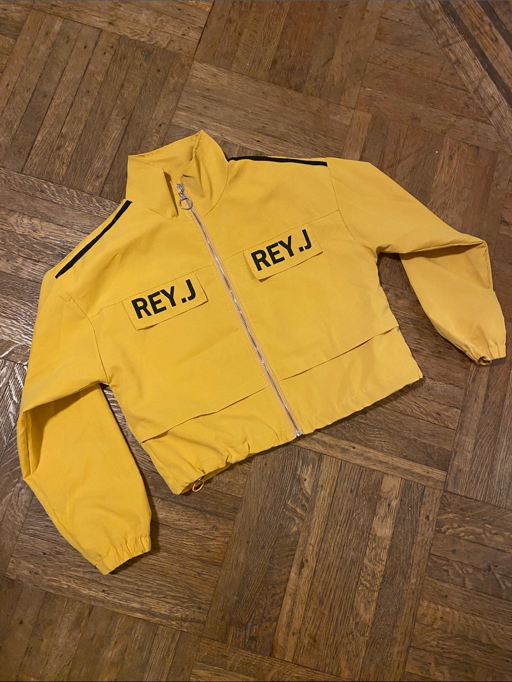 Yellow cropped jacket rey j jacket